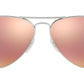 Aviator Flash Lenses RB3025 019/Z2 Matte Silver Copper