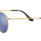 Round Flat Lenses RB3447N gold blue