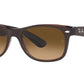 New Wayfarer RB2132 6608M2 matte brown on transparent bro