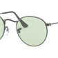 Round Solid Evolve RB3447 gunmetal green