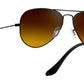 Aviator Flash Lenses Gradient RB3025 002/4O Black Blue