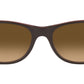 New Wayfarer RB2132 6608M2 matte brown on transparent bro