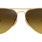 Aviator Gradient RB3025 112/85 Gold Brown