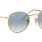 Round Flat Lenses RB3447N gold azure