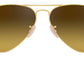 Aviator Gradient RB3025 112/85 Gold Brown