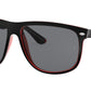 Boyfriend RB4147 617187 matte black on transparent red