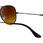 Aviator Flash Lenses Gradient RB3025 002/4O Black Blue
