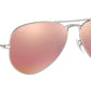 Aviator Flash Lenses RB3025 019/Z2 Matte Silver Copper