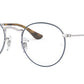 Round Metal Optics RB3447V silver on top blue