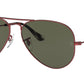 Aviator Classic RB3025 918831 Red Metal Green