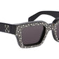 Virgil L Rhinestones Silver Dark Grey