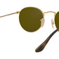 Round Flat Lenses RB3447N gold blue