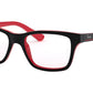 RY1536 For Kids top black on red