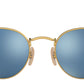 Round Flat Lenses RB3447N gold blue