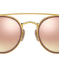 Round Double Bridge RB3647N gradient brown mirror pink