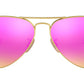 Aviator Flash Lenses RB3025 112/4T Gold Cyclamen Flash