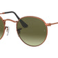 Round Metal RB3447 bronze copper green