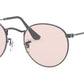 Round Solid Evolve RB3447 gunmetal pink