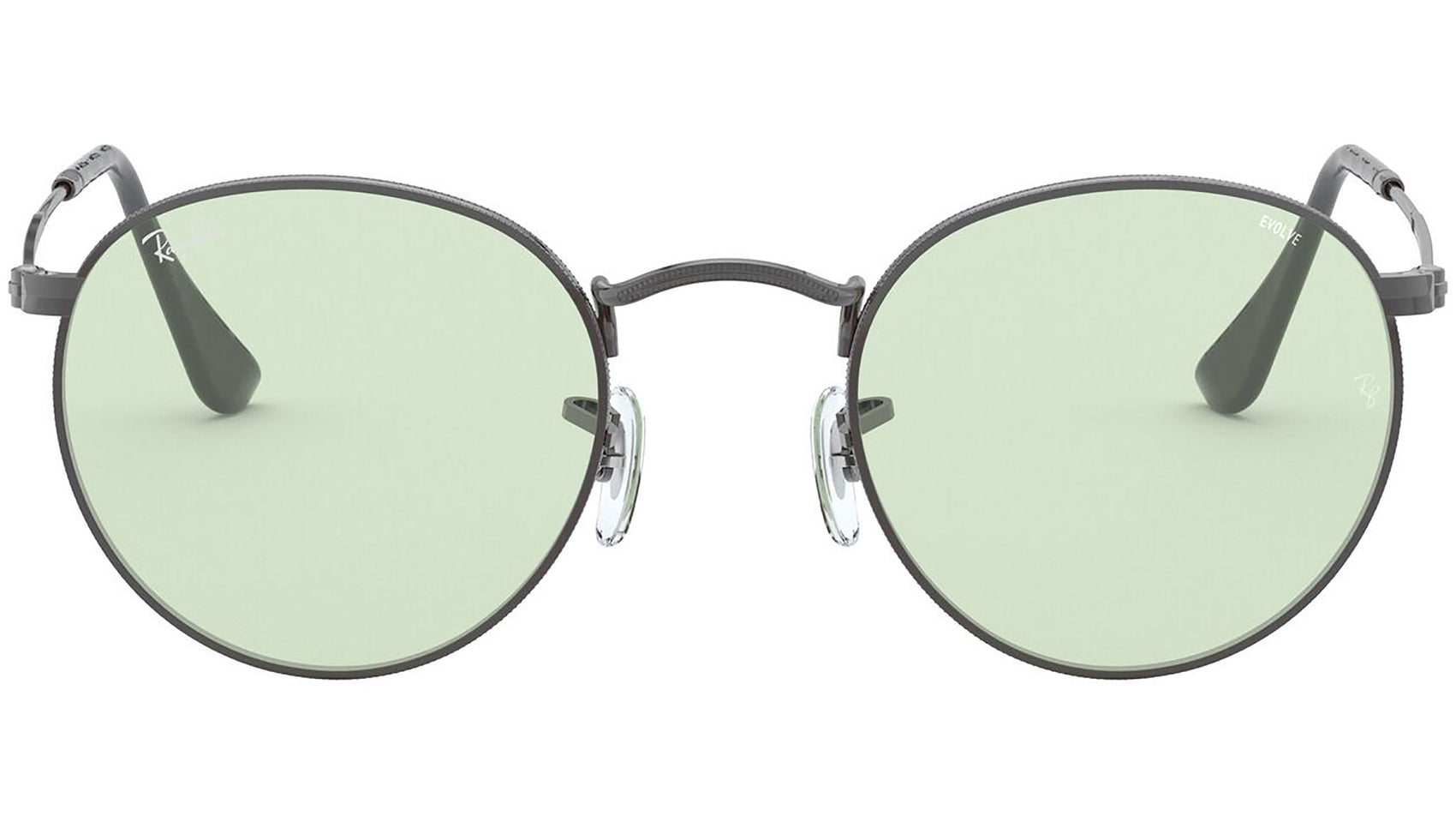 Round Solid Evolve RB3447 gunmetal green