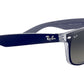 New Wayfarer Color Mix RB2132 matte blue on transparent