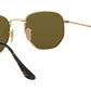 Hexagonal Flat Lenses RB3548N gold light blue