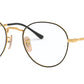 Round Metal Optics II RB3582V gold on top black