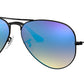 Aviator Flash Lenses Gradient RB3025 002/4O Black Blue