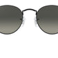 Round Flat Lenses RB3447N polished black