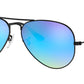 Aviator Flash Lenses Gradient RB3025 002/40 Black Blue Flash