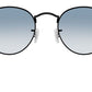 Round Metal RB3447 black blue gradient