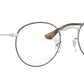 Round Metal Optics RB3447V silver on top blue
