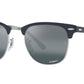 Clubmaster Metal RB3716 9254G6 silver on blue