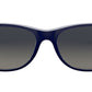 New Wayfarer Color Mix RB2132 matte blue on transparent