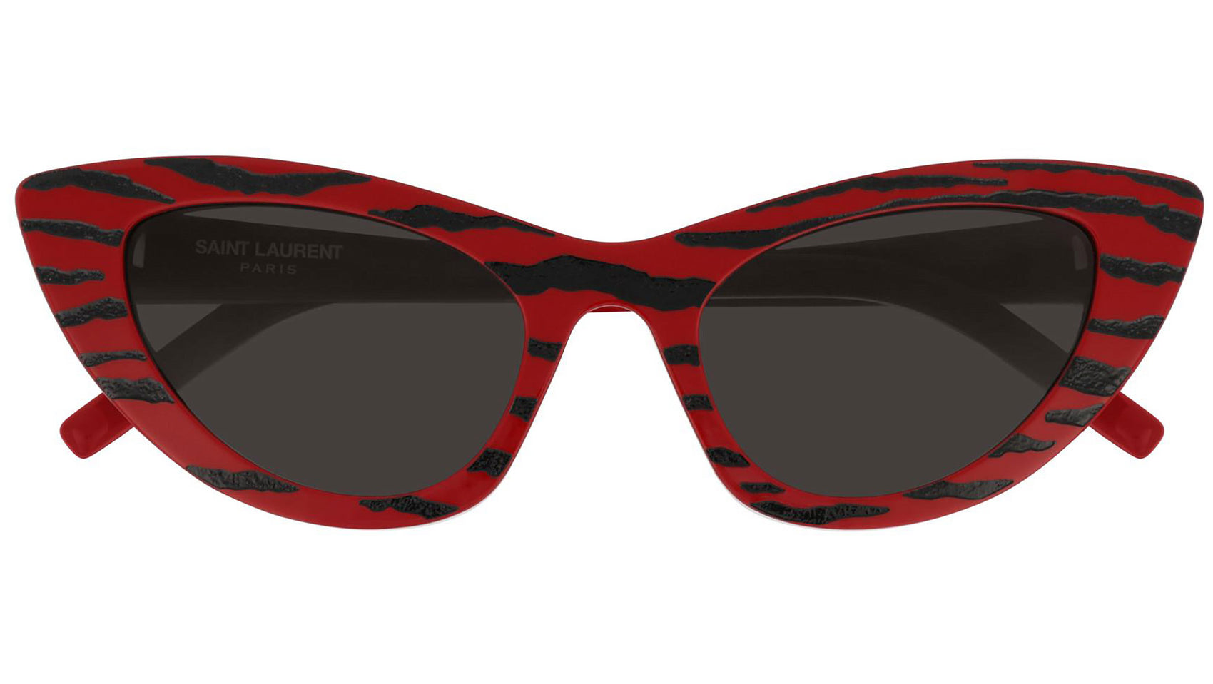 SL 213 LILY 008 shiny solid red + black zebra pattern