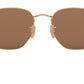 Hexagonal Flat Lenses RB3548N gold copper flash
