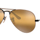 Aviator Mirror RB3025 9153AG Beige on Black Yellow