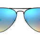 Aviator Flash Lenses Gradient RB3025 002/4O Black Blue