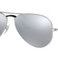 Aviator Mirror RB3025 019/W3 Matte Silver Grey