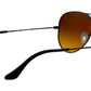 Aviator Flash Lenses Gradient RB3025 002/4O Black Blue
