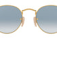 Round Flat Lenses RB3447N gold azure