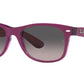 New Wayfarer RB2132 6606M3 matte violet on transparent vi