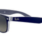 New Wayfarer Color Mix RB2132 matte blue on transparent