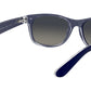 New Wayfarer Color Mix RB2132 matte blue on transparent