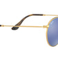 Round Flat Lenses RB3447N gold blue