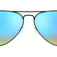 Aviator Flash Lenses Gradient RB3025 002/40 Black Blue Flash