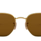 Hexagonal Flat Lenses RB3548N gold brown