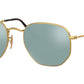 Hexagonal Flat Lenses RB3548N gold grey