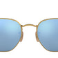 Hexagonal Flat Lenses RB3548N gold light blue