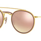 Round Double Bridge RB3647N gradient brown mirror pink