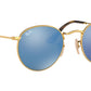 Round Flat Lenses RB3447N gold blue
